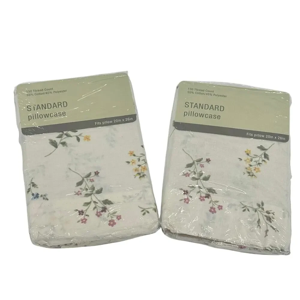Walmart 2 Standard Pillowcases Astoria country farmhouse floral Cotton Blend